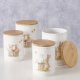 Boltze Pojemniki kuchenne ceramiczne CHARMY, wzór w zajączki, 2 sztuki 2