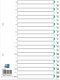 Segregator Elba Elba 400020999, Alphabetic tab index, Polypropylene (PP), White, Portrait, A 1