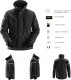 Kurtka męska Snickers Hultafors 11000404007, Jacket, Man, Black, XL, Polyamide, 220 g/m² 7