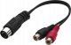 Kabel Monacor DIN-phonowy 15 cm (ACA-15/3) 2