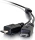 Kabel USB C2G USB-A - 2x microUSB 0.25 m Czarny (81709) 3