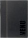 Securit Menu Kortholder A5 25x19 cm Securit Trendy viser 4 A5 sider Læderomslag Sort,10 stk/krt 1