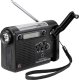 Radio budowlane Renkforce Renkforce RF-CR-200 Kofferradio UKW, MW, KW wiederaufladbar, Solarpanel, Handkurbel, Weckfunktion, Taschenlampe Schwarz (RF-4694806) 1