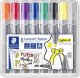 Staedtler STAEDTLER Lumocolor Flipchart-Marker 356/356B, 8er Etui nachfüllbar, DRY SAFE, auswaschbar, blockierte Spitze, - 1 Stück (356 SWP8) 8