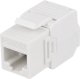 Deltaco DELTACO Cat6A Keystone-uttag, 28AWG slim, verktygsfri, plast, vit 1