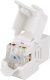 Deltaco DELTACO Cat6A Keystone-uttag, 28AWG slim, verktygsfri, plast, vit 2