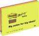 3M 3M 6445-4SS, Rectangle, Green, Orange, Pink, Yellow, Paper, 149 mm, 98 mm, 45 sheets 1