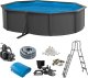 Swim & Fun Basic Pool Oval 490 x 360 x 120 cm, Anthracite Grey 1