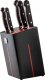 Richardson Sheffield VELOCITY - 5 pc knife block with sharpener - black 2