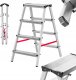 Kadax KADAX Drabina aluminowa dwustronna 125kg 4 stopnie 6