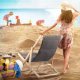 Kadax KADAX Leżak Drewniany Plażowy Składany Poduszka 5