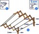 Kadax KADAX Suszarka Na Pranie Ścienna 6 Prętów Łazienkowa Harmonijkowa 85cm 3