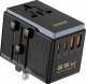 Adapter USB Dudao Adapter podróżny Dudao A65Pro 65W EU / US / JP / AUS / UK 2x USB-C 2x USB-A - czarny 1