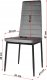 Lugano Krzesło tapicerowane zestaw 4 VALVA LINE FABRIC BLACK 10