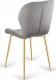 Lugano Krzesło tapicerowane MONTI VELVET GREY GOLD II GATUNEK 3