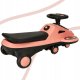 Ikonka Jeździk grawitacyjny świecące koła LED z muzyką grający skuter 74cm różowo-czarny max 100kg 5