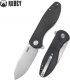 Kubey Knife Nóż składany Kubey Knife Master Chief Black Micarta, Bead Blast AUS-10 by Keanu Alfaro (KU358H) 2