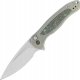 WE Knife Nóż składany WE Knife Button Lock Kitefin LE No 103/157 Green Titanium/Jungle Wear Fat Carbon, Hand Polished Satin CPM 20CV (WE1 1