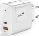 Ładowarka Genius Genius Zasilacz / sieciowy adapter 65W, 2-portowy, USB-C, USB-A, PD-65AC 1