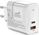Ładowarka Genius Genius Zasilacz / sieciowy adapter 65W, 2-portowy, USB-C, USB-A, PD-65AC 3