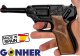 Gonher GONHER Hiszpański Metalowy Pistolet Parabellum LUGER Na Kapiszony + 3x Spłonka 7