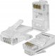 Qoltec Wtyk przelotowy złšcze RJ45 | CAT6 | UTP | Pass Through | Pozłacane styki | 100 sztuk 1