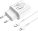 Ładowarka Hoco HOCO ŁADOWARKA SIECIOWA TYP C PD 25W QC3.0 Z KABLEM DO LIGHTNING 8-PIN JETTA N22 BIAŁA 3