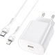 Ładowarka Hoco HOCO ŁADOWARKA SIECIOWA TYP C PD 25W QC3.0 Z KABLEM DO LIGHTNING 8-PIN JETTA N22 BIAŁA 4