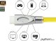 Kabel PYTHON Python HDMI« 2.0 Kabel 4K2K Nylongeflecht gelb 0,5m 3