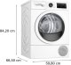 Suszarka do ubrań Bosch Bosch Dryer Machine with Heat Pump | WTU876IHSN | Energy efficiency class A++ | Front loading | 9 kg | LED | Depth 61.3 cm | White 5