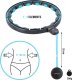 HMS ZESTAW HULA HOP MAGNETYCZNY BLACK/TURQUOISE HHM17 Z LICZNIKIEM HMS + PAS WYSZCZUPLAJĄCY BR163 RED 15