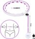 HMS ZESTAW HULA HOP MAGNETYCZNY WHITE/VIOLET HHM17 Z LICZNIKIEM HMS + PAS WYSZCZUPLAJĄCY BR163 BLACK 15