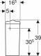 Geberit Geberit Selnova Spłuczka nasadzana, B36.5cm, H39cm, T16.5cm, spłukiwanie dwudzielne, przyłącze wody z boku [12] 3