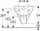 Miska WC Geberit Geberit Selnova Compact Wisząca miska WC, lejowa, B36cm, H34cm, T48cm, krótka, kształt geometryczny [16] 2