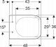 Miska WC Geberit Geberit Selnova Compact Wisząca miska WC, lejowa, B36cm, H34cm, T48cm, krótka, kształt geometryczny [16] 5