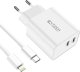 Ładowarka Tech-Protect TECH-PROTECT C35W 2-PORT NETWORK CHARGER PD35W + LIGHTNING CABLE WHITE 3