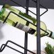 Vilde Stojak na wino metalowy czarny 6 butelek 27x13x84,5 cm 6