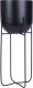 Vilde Osłonka na doniczkę na stojaku metalowa czarna 16,5x42 cm 3