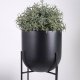 Vilde Osłonka na doniczkę na stojaku metalowa czarna 16,5x42 cm 4