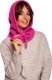 BE Knit BK095 Kominiarka z trokami - różowa (kolor róż, rozmiar uni) 1