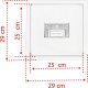 Bituxx Odpływ kwadratowy Minimalistyczny Ściek wodny 25x25 10