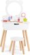 Viga Toys VIGA Duża Toaletka Drewniana Biała z Lustrem i Krzesełkiem 11