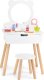 Viga Toys VIGA Duża Toaletka Drewniana Biała z Lustrem i Krzesełkiem 8
