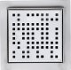 Bituxx Odpływ kwadratowy prysznicowy 15x15cm stal nierdzewna kratka ściekowa Pixel 11