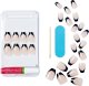 Kiss KISS Sztuczne paznokcie na klej Salon Acrylic French, Flame, Black, Short Coffin 3