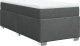 vidaXL Łóżko kontynentalne z materacem, ciemnoszara tkanina 80x200 cm 2