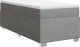 vidaXL Łóżko kontynentalne z materacem, jasnoszare, tkanina, 90x190 cm 2
