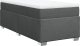 vidaXL Łóżko kontynentalne z materacem, ciemnoszara tkanina 90x190 cm 2