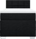 vidaXL Łóżko kontynentalne z materacem, czarne, tkanina, 80x200 cm 4