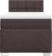 vidaXL Łóżko kontynentalne z materacem, brązowe, tkanina, 80x200 cm 4
